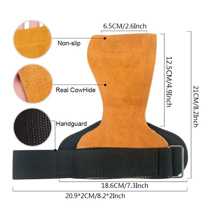 WeightLifting Gloves Grip Pad Palm Protector Strap Weightlifting Dumbbell Gloves Equipment - Image 2